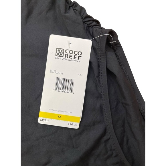 COCO Reef Perfection Fit High Waist Soft Bikini Bottom Black Size M NWT $54 - Picture 3 of 3